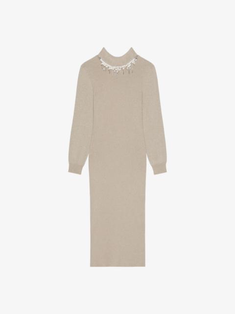 Givenchy DRESS IN WOOL AND CASHMERE WITH CRYSTALS AND PEARLS