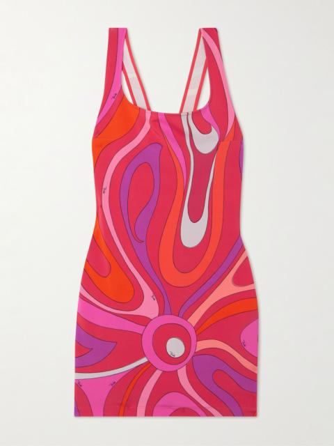 PUCCI Printed stretch-jersey mini dress Fuchsia