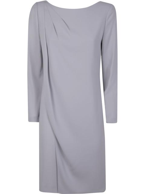 EMPORIO ARMANI panel-detail cady-texture mini dress