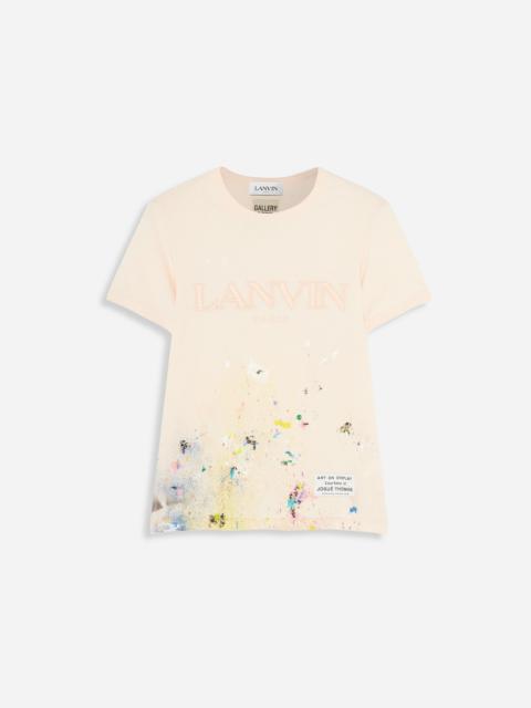 Lanvin LANVIN SHORT SLEEVE EMBROIDERED T-SHIRT