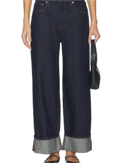 GOOD AMERICAN Good Standard Baggy Cuffed Jeans