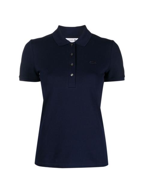 logo-embroidered short-sleeve polo top