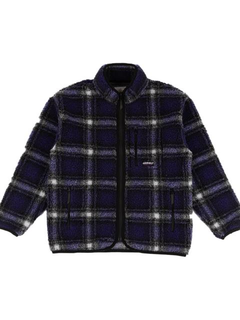 GRAMICCI Knit Shadow Plaid Sherpa Jacket "Olive" G4FU J135