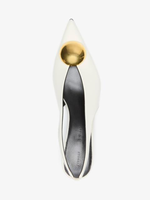 Proenza Schouler Dome Slash Slingbacks in Polished Calf