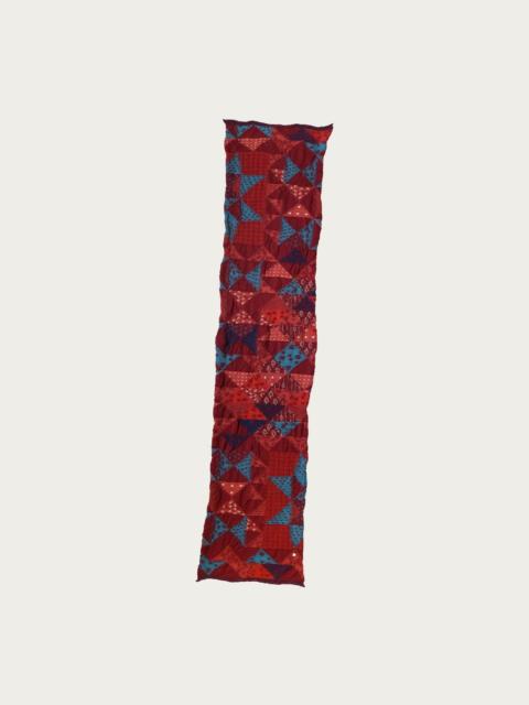 Kapital Fulling Wool HAPPY Scarf INDIGO RAG - Red