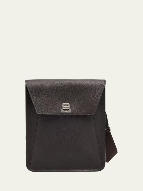 AKRIS Anouk Medium Flap Leather Messenger Bag