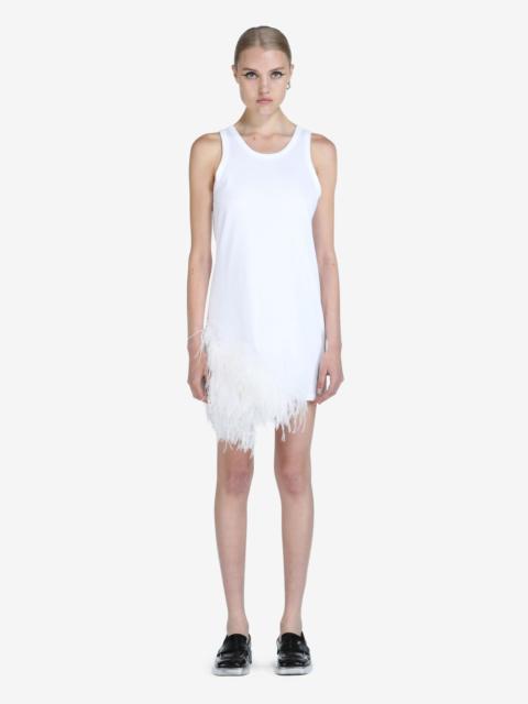 N°21 FEATHER-TRIMMED MINI DRESS