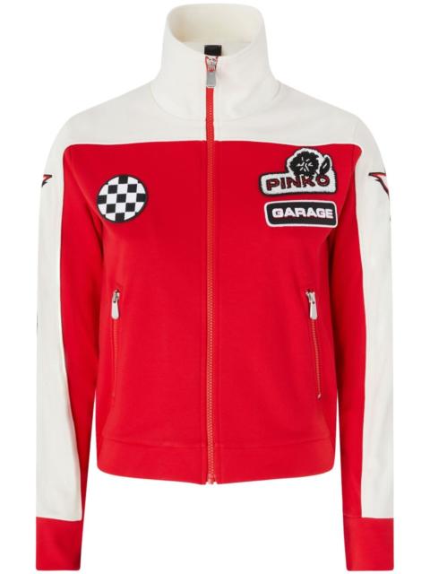 PINKO logo-appliqué jacket