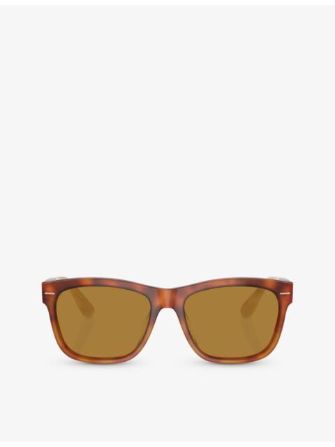 Brunello Cucinelli BC4003S Pillow-Frame Acetate Sunglasses
