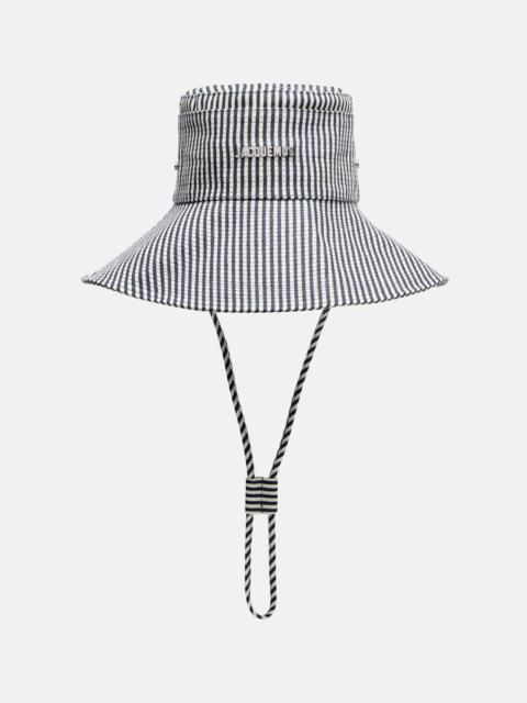JACQUEMUS De-Nîmes striped denim bucket hat