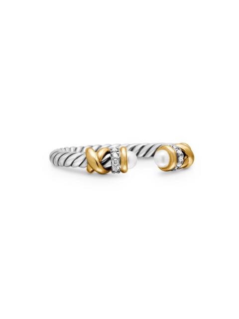 DAVID YURMAN Women's Petite Helena Ring in Sterling Silver - Pearl