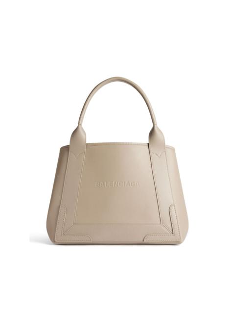 BALENCIAGA embossed-logo leather tote bag