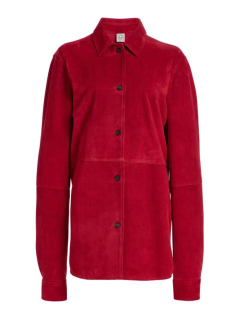 Suede Overshirt red
