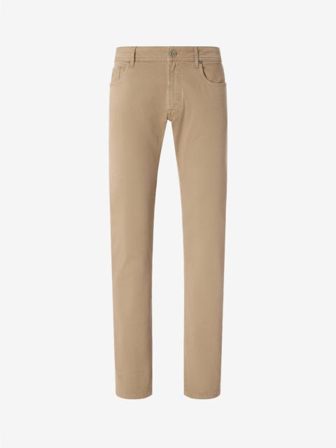 CORNELIANI Brown stretch cotton jeans