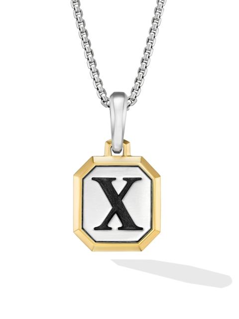 DAVID YURMAN Men's Initial Amulet in Sterling Silver - X Silver
