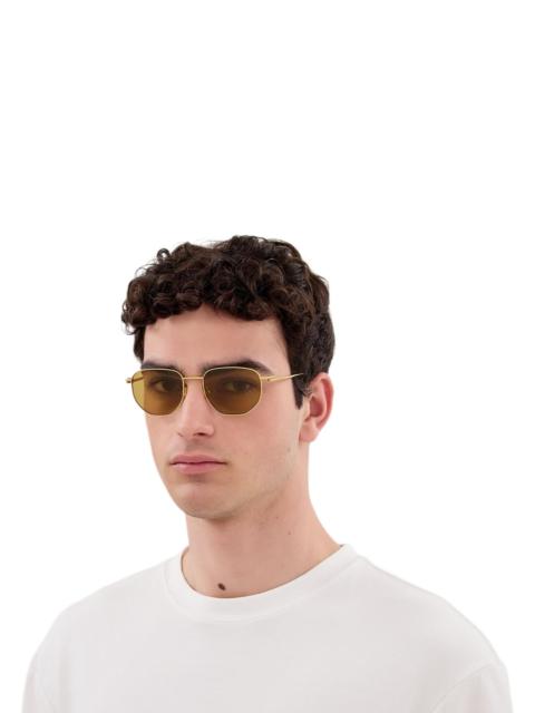 Bottega Veneta Men's Triangle Stud BV1292S 55MM Aviator Sunglasses - Gold Brown