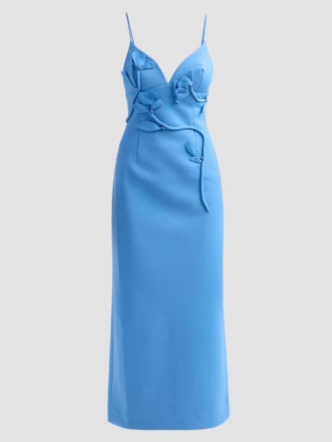 Acler Women's Northwick Floral Applique Midi Dress - Blue