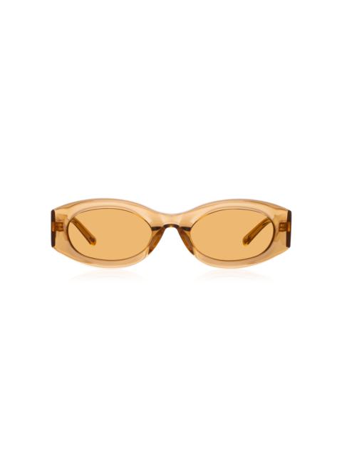 THE ATTICO Berta Oval-Frame Acetate Sunglasses neutral