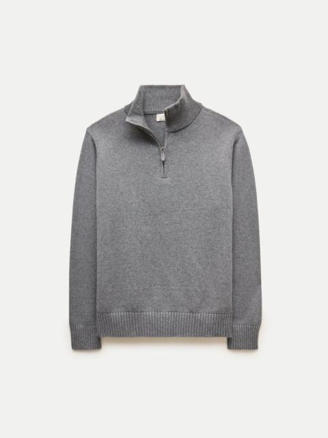 J.CREW Heritage cotton quarter-zip sweater