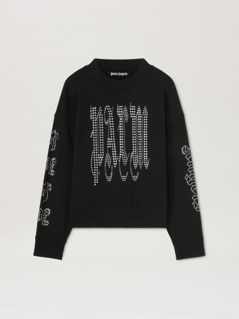 Gothic Logo Studded Crewneck