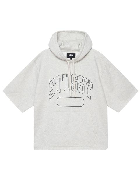 Stüssy Stussy Short-Sleeve Boxy Cropped Hoodie 'Ash Heather'