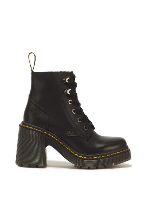 Dr. Martens Jesy Sendal Leather Lace Up Flared Heel Boots