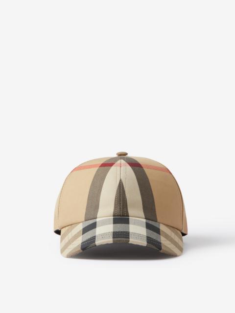 Burberry Check Cotton Baseball Cap