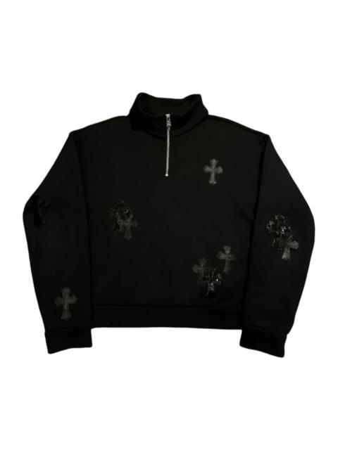 Chrome Hearts Chrome Hearts 'Paper Jam' Quarter Zip W Crosses (Black)