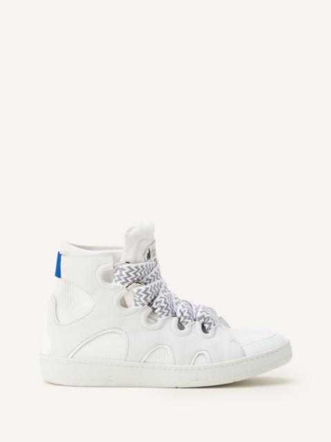 Lanvin HIGH TOP CURB SNEAKERS IN KNIT