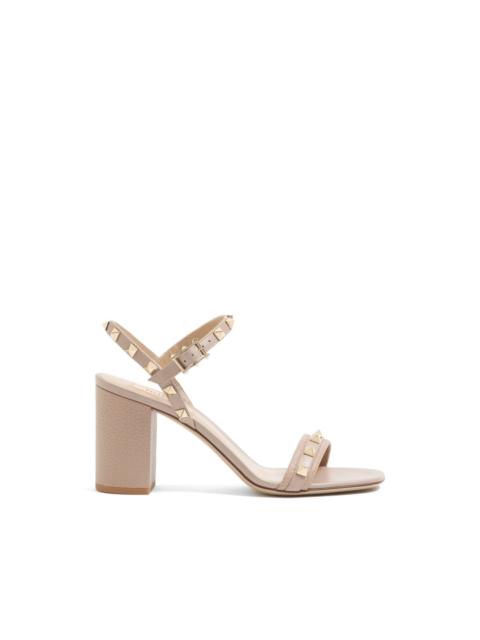 Valentino Rockstud sandals in grainy calfskin with strap 80mm