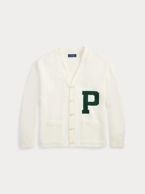 Relaxed Fit Cotton Letter Cardigan