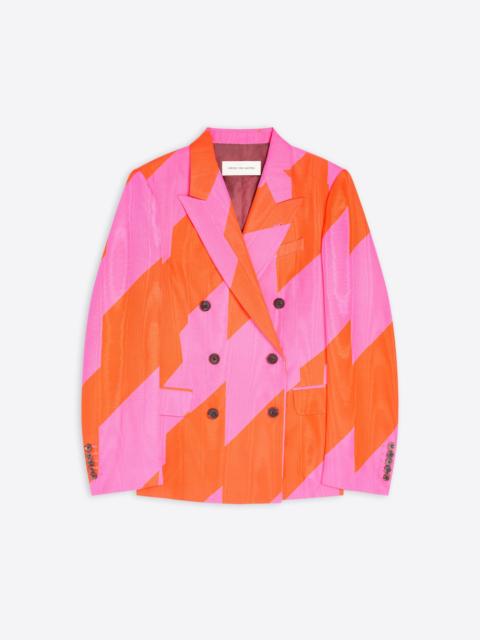 Dries Van Noten DOUBLE BREASTED MOIRÉ BLAZER