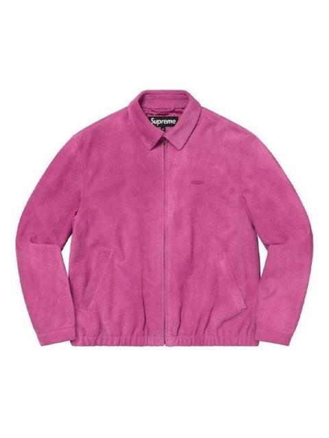 Supreme Suede Harrington Jacket 'Pink' SUP-SS21-598