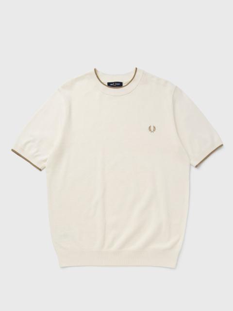 Fred Perry TEXTURE FRONT KNITTED T-SHIRT
