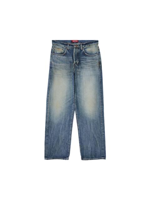 Supreme Supreme Distressed Loose Fit Selvedge Jean 'Washed Indigo'