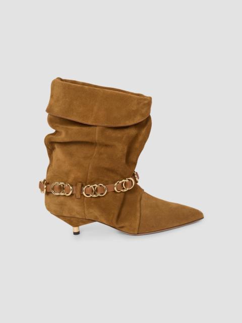 Isabel Marant Women's Edrik Rings 45MM Suede Ankle Boots - Cognac