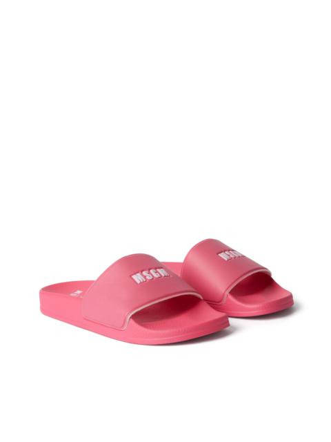 MSGM Mini logo pool slides