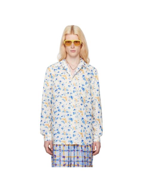 Marni White Dripping Shirt