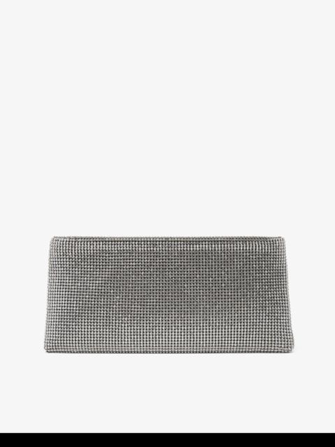 Christian Louboutin Maykimay silver crystal clutch