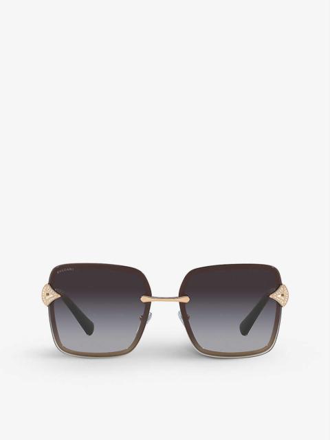BVLGARI BV6167B square-frame acetate sunglasses
