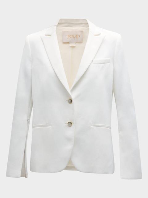 TWP Boyfriend Blazer with Zip-Sleeves