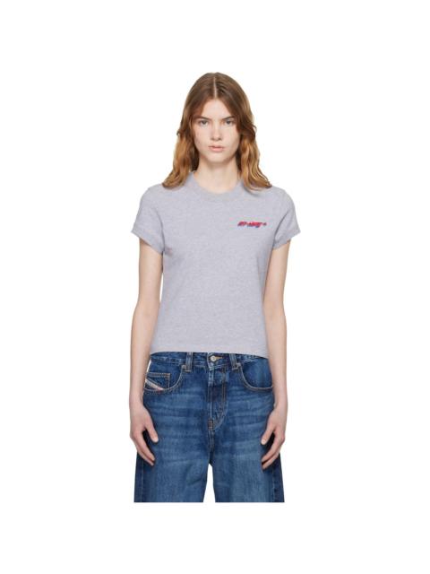 Gray 'Off-White' Shadow Fitted T-shirt