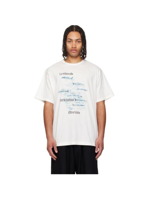 Yohji Yamamoto Off-White 30/- Combed Plain Stitch Short Sleeve T-shirt