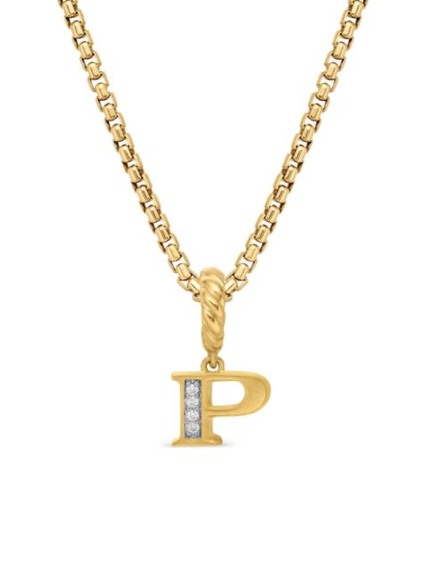 DAVID YURMAN Women's Pavé Initial Pendant in 18K Yellow Gold - Initial P