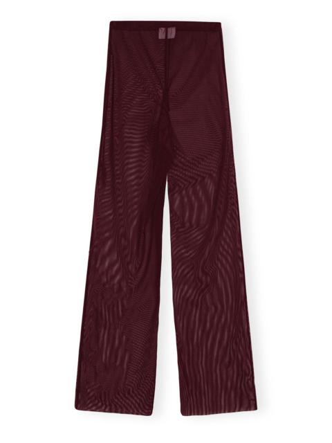 GANNI GANNI X PALOMA ELSESSER MESH STRAIGHT TROUSERS