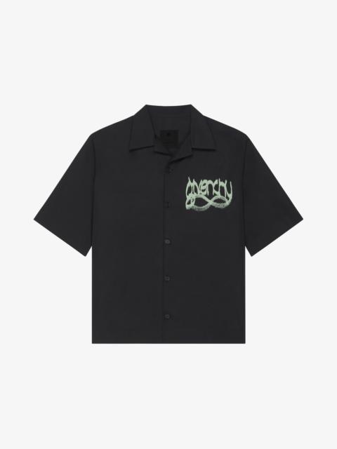Givenchy HAWAIIAN SHIRT IN POPLIN WITH GIVENCHY INFINITY PRINT