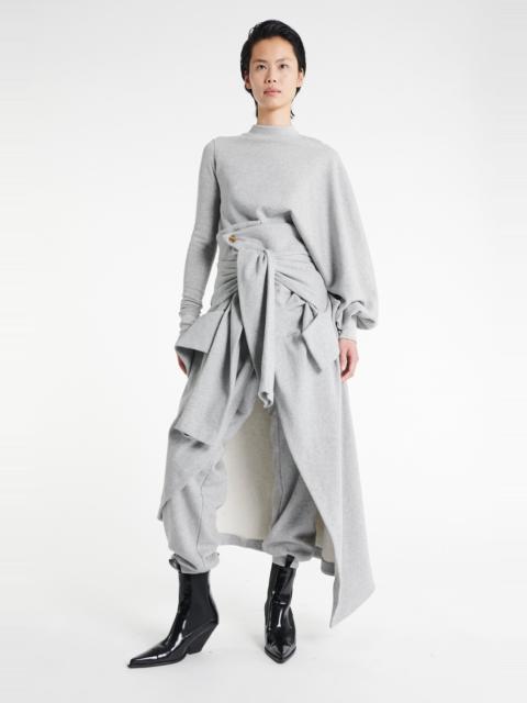 A.W.A.K.E. MODE JERSEY JOGGER WITH SHIRT SKIRT GREY MELANGE