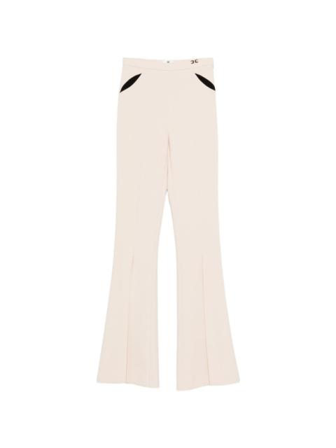 ELISABETTA FRANCHI logo-detail flared trousers