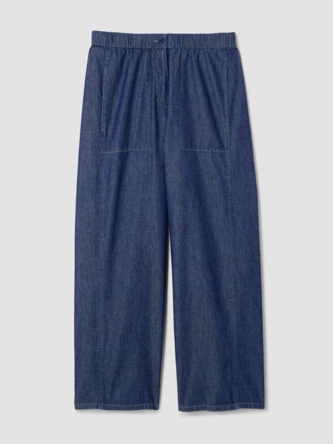 EILEEN FISHER Lightweight Organic Cotton Denim Wide-Leg Pant