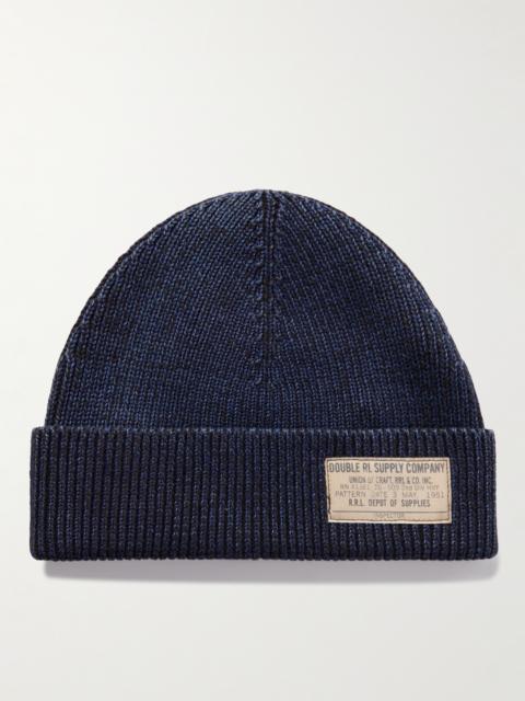 RRL by Ralph Lauren Logo-Appliquéd Ribbed Cotton Beanie
